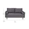 Flash Furniture Dark Gray Faux Linen Upholstered Tufted Loveseat IS-PL100-DKGY-GG - alternate 3